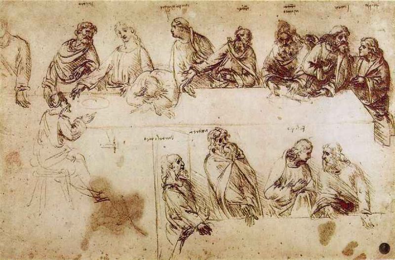 sketches - study for the composition of the last supper.jpg